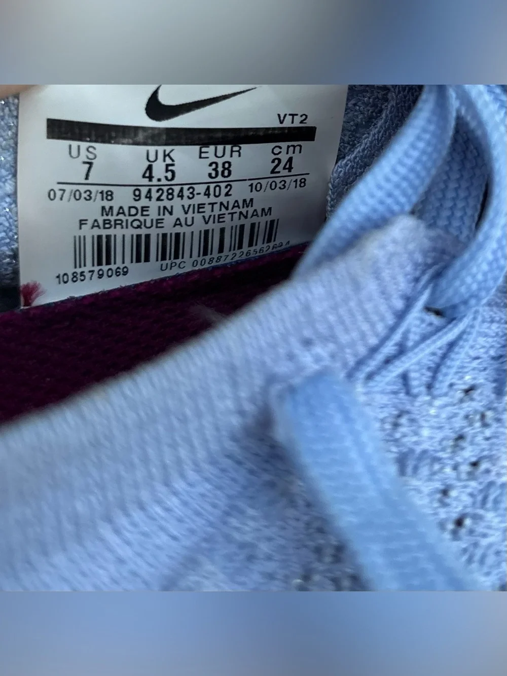 Nike Air VaporMax Flyknit 2 ‘Aluminum’ (Women’s) Size 7 - Picture 11 of 11